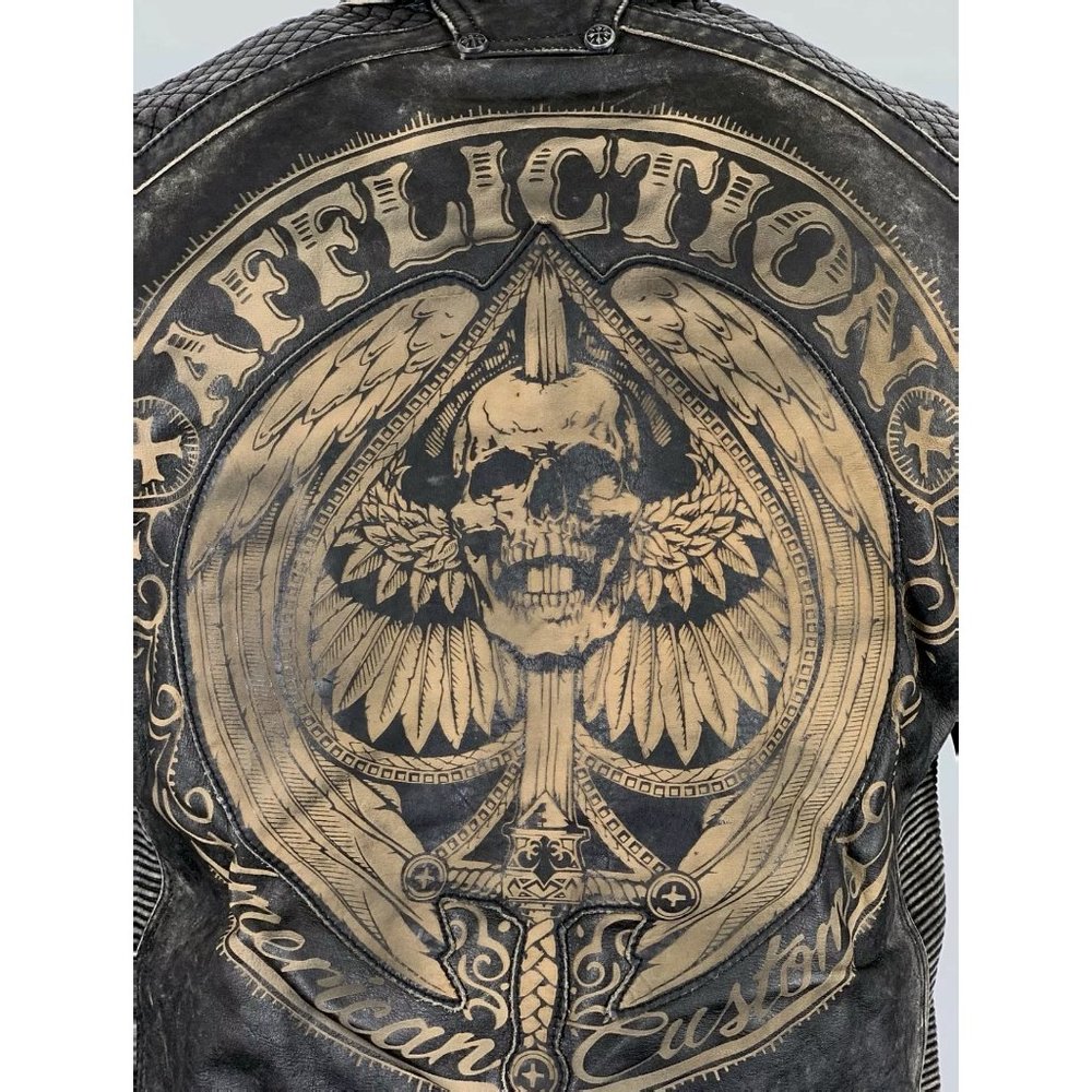 AFFLICTION Men's Jacket ONYX BLADE LEATHER JACKET - Picture 7 of 11
